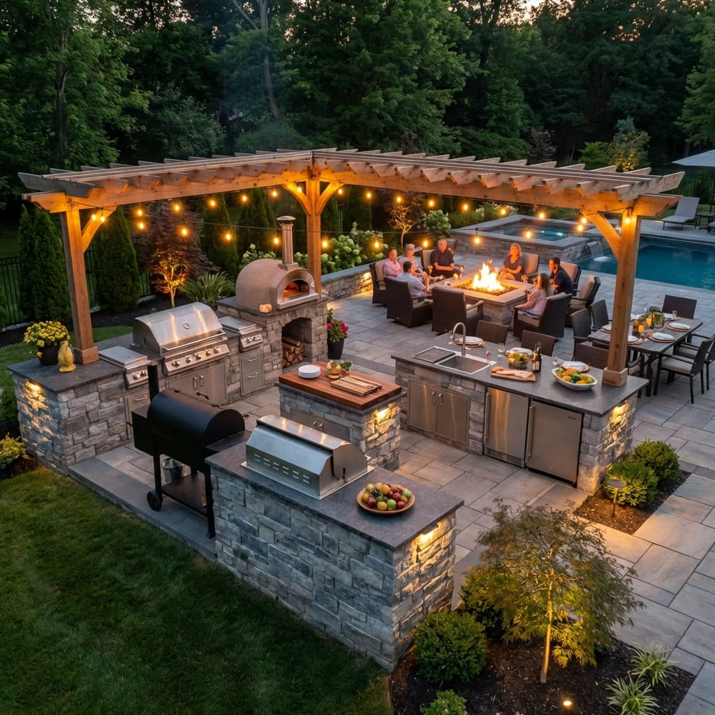 DIY Outdoor Kitchen Planning Guide: Layouts & Costs